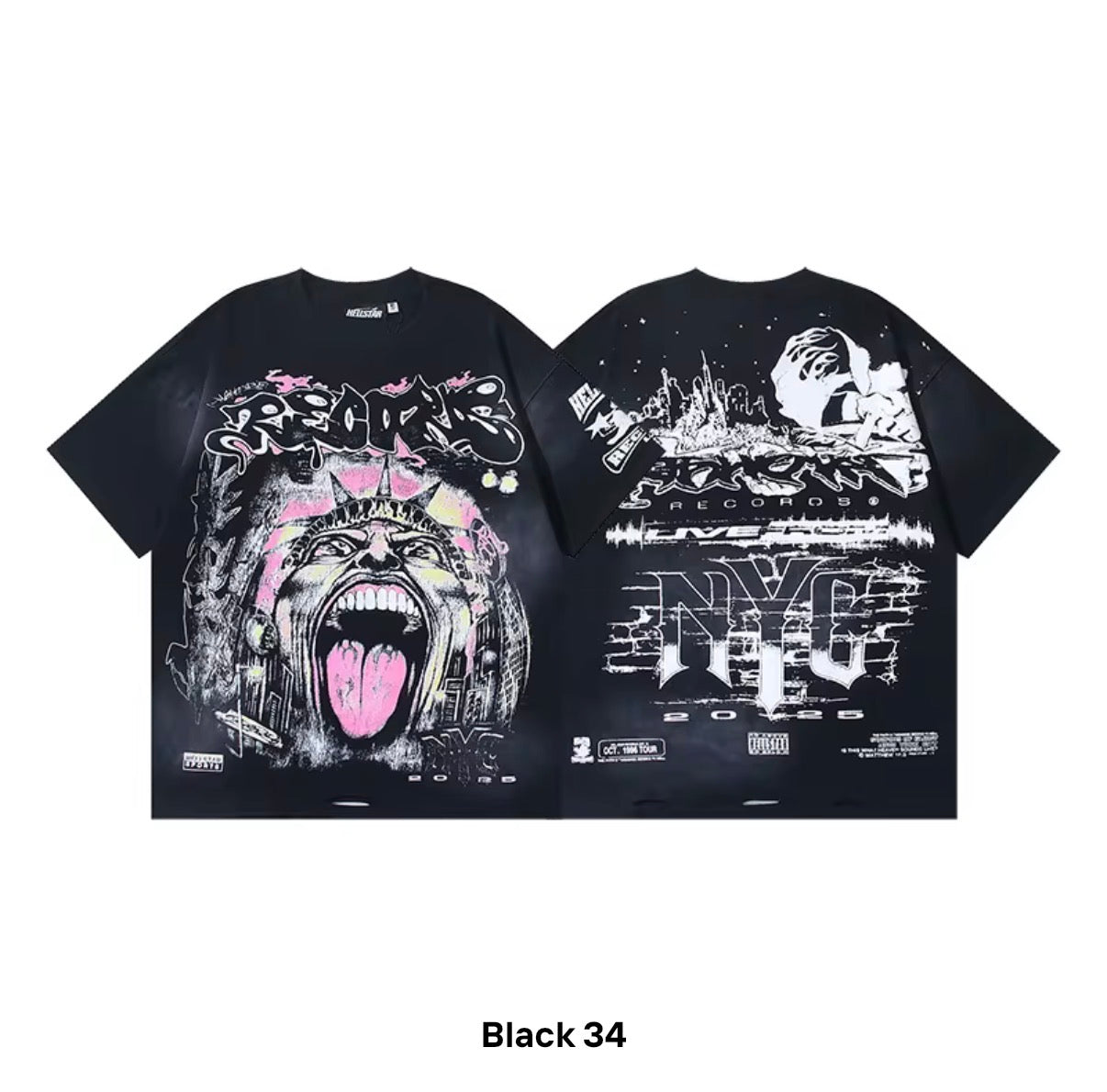 Hellstar Records "Live From NYC" Graphic Tee – Black