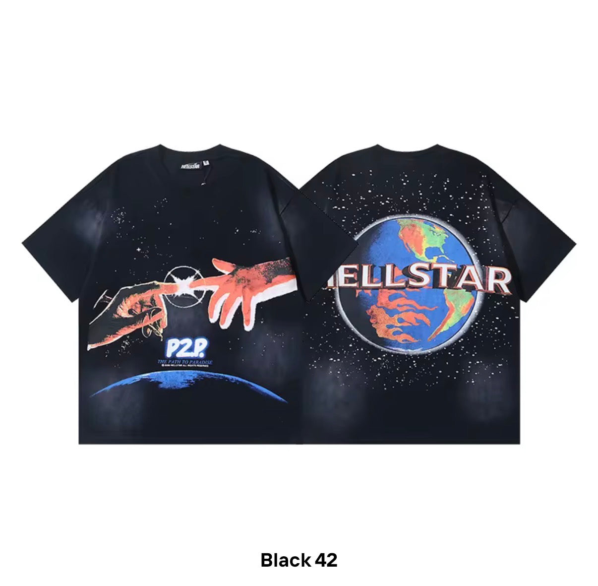 Hellstar "P2P: Path to Paradise" Cosmic Graphic Tee – Black