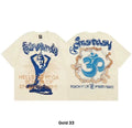 Hellstar Yoga "Nirvana & Ecstasy" Graphic Tee – Gold/Cream