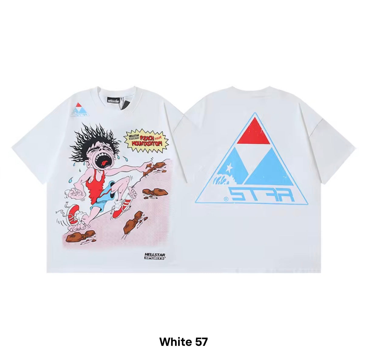 Hellstar Sports "Reach Your Mountaintop" Graphic Tee – White