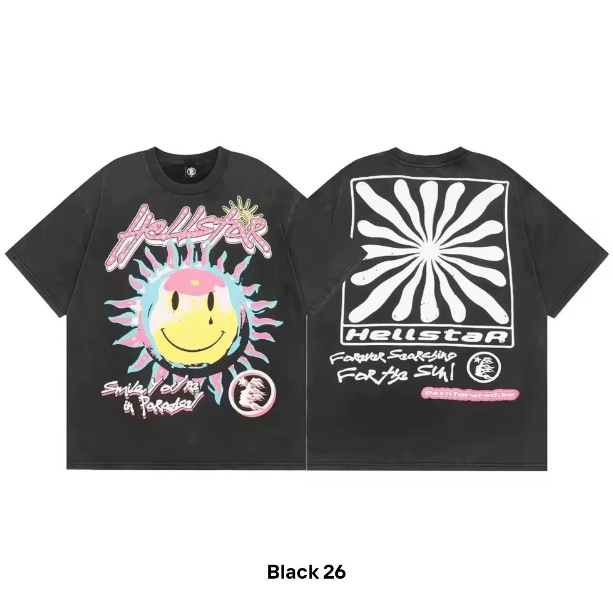 Hellstar "Forever Searching For The Sun" Graphic Tee – Black
