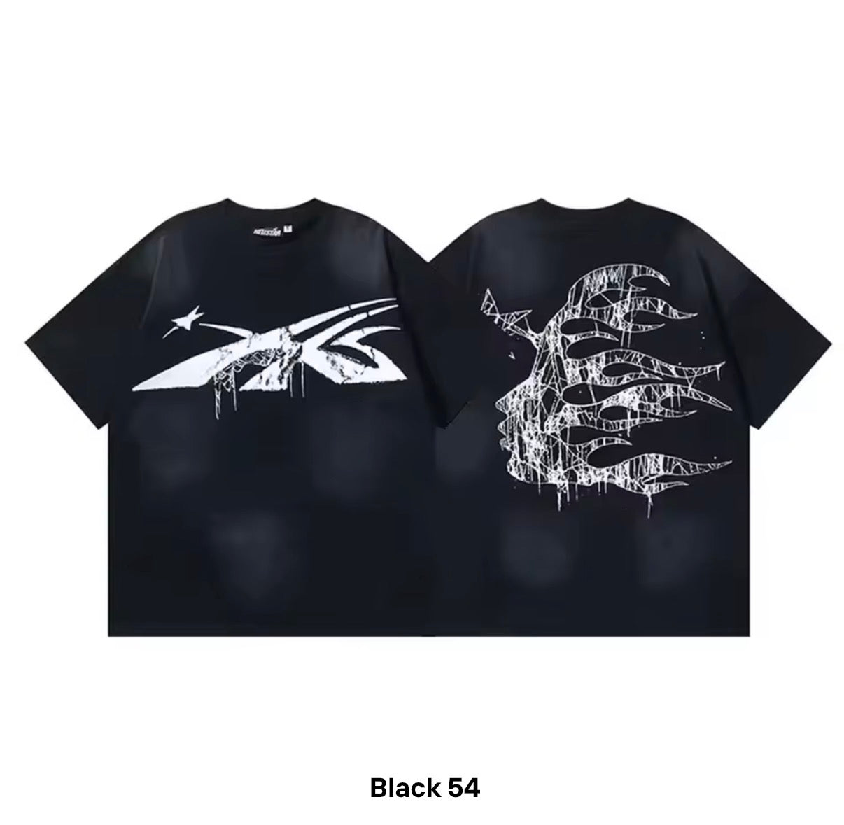 Hellstar Flame Profile Graphic Tee – Black