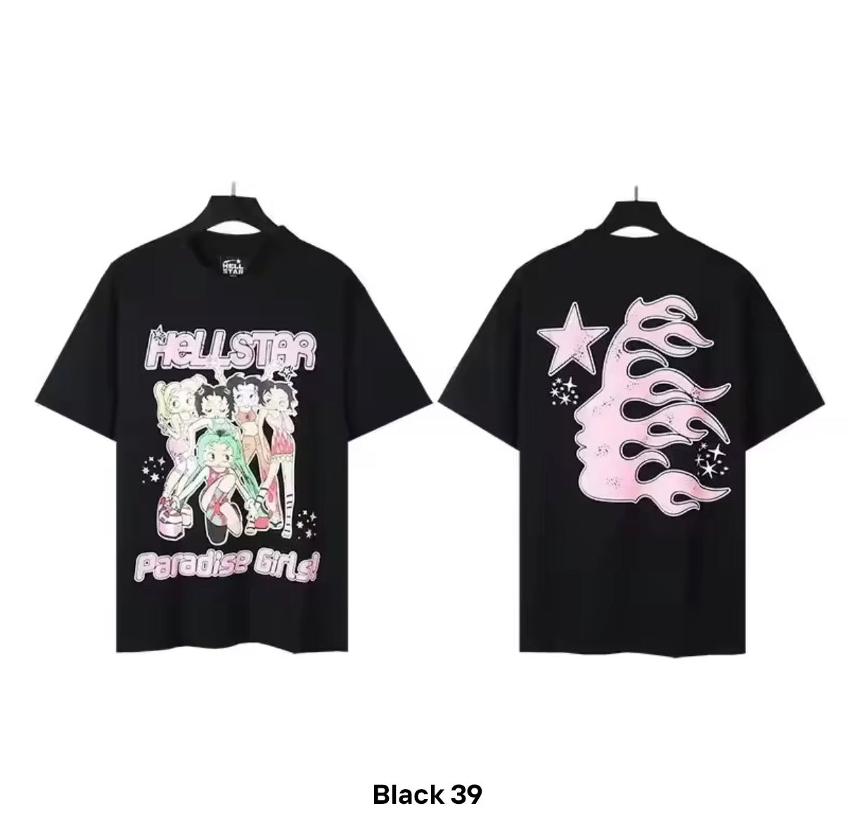 Hellstar "Paradise Girls" Anime Graphic Tee – White