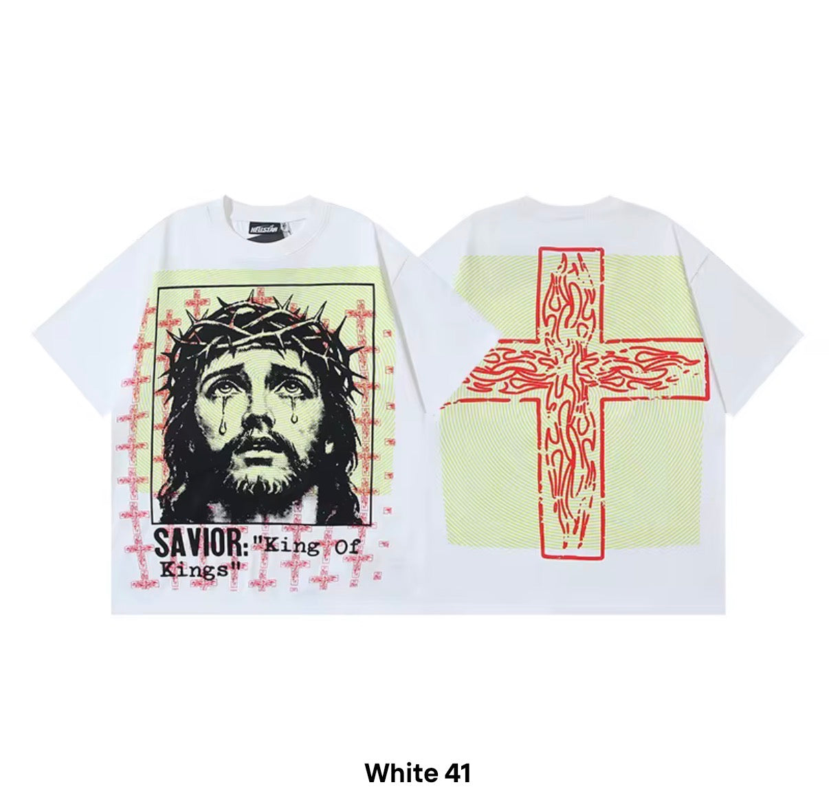 Hellstar "Savior: King of Kings" Graphic Tee – White
