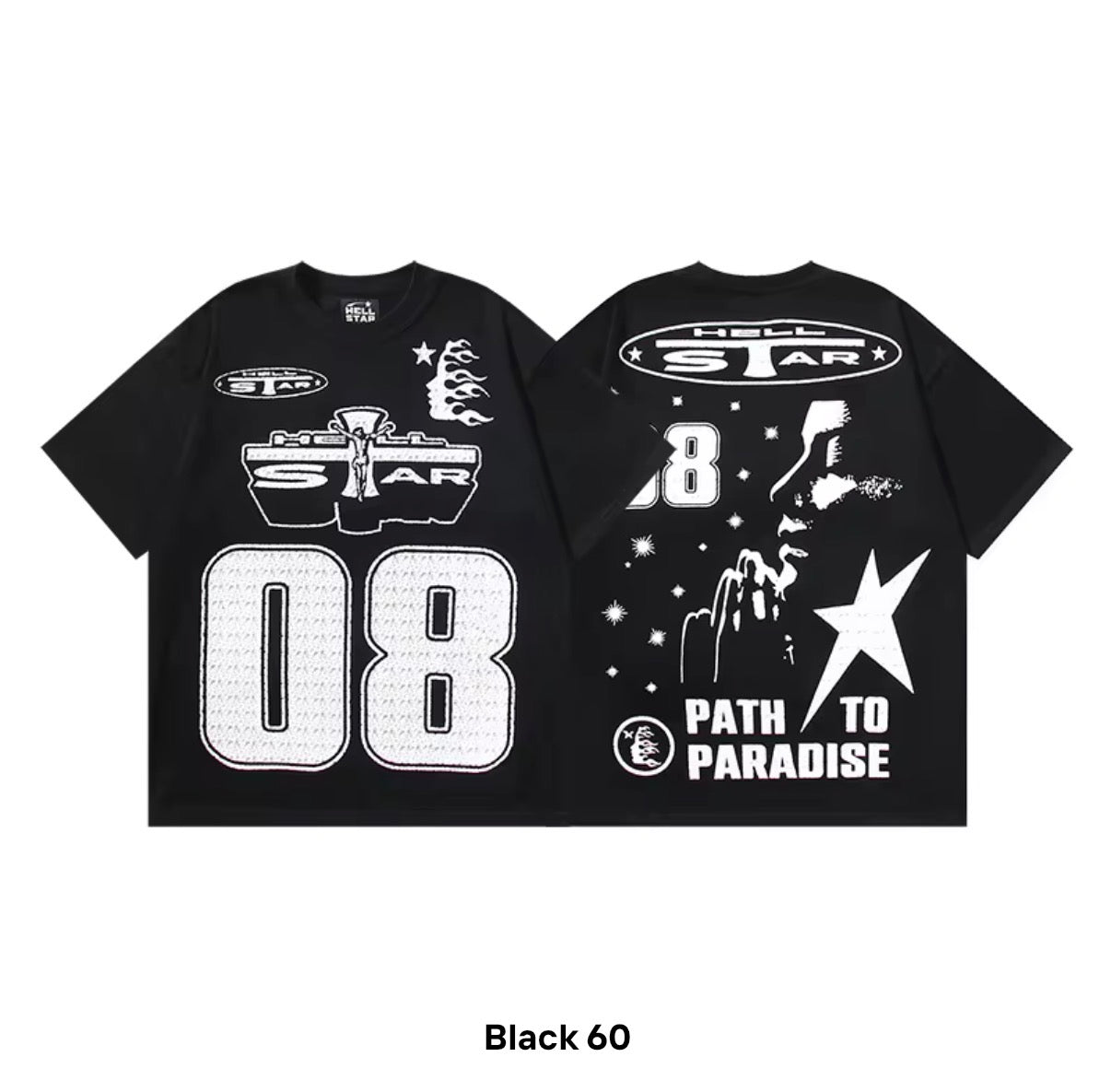 Hellstar "Path to Paradise" 08 Jersey Graphic Tee – Black
