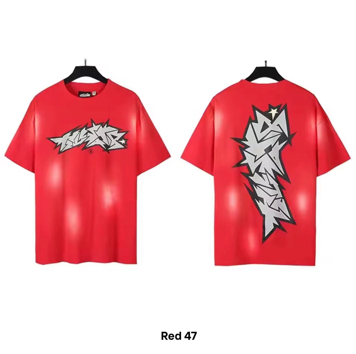 Hellstar Spiky Graffiti Graphic Tee – Red